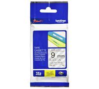 Brother Black on Clear Gloss Laminated Tape, 9mm - Cintas para impresoras de Eti