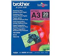 Brother bp71ga3 papel fotográfico a3 azul, rojo brillo