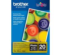Brother BP71GP20 Premium Glossy Photo Paper - Papel fotográfico (Color blanco, 102 x 152 mm)