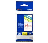 Brother cinta laminada blanco/rojo 24mm