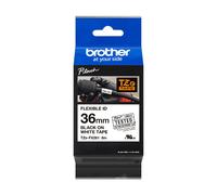 Brother Cinta laminada TZe-FX261 (Lam, Flex.) Negro en Blanco 36mm x 8m - apropiado para D800W, P900W, P950NW, PT-3600, PT-550, PT-9200DX, PT-9200PC, PT-9400, PT-9500PC, PT-9600, PT-9700PC, PT-