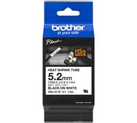 Brother HSe-211E cinta termorretráctil negro sobre blanco (6mm)