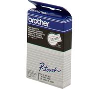 Brother TC-291 cinta negro sobre blanco 9 mm (original)
