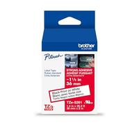 Brother Cinta P-Touch TZE-261 original, cinta P-Touch laminada estándar de 36 mm, negro sobre blanco, para uso en interiores o exteriores, resistente al agua, 26.2 pies (8 m), paquete individual