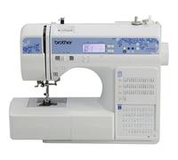 Brother CS7205 Máquina de coser computarizada, 150 puntadas incorporadas, 1 fuente, mesa ancha, 3.3 m de costura, color blanco