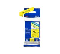 BROTHER Default Category Labelling Tape, Black on Yellow, 24 mm 24 mm Black on Y