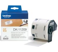 Brother DK-11209 Label Roll, Small Address Labels, Black on White, 800 Labels, S