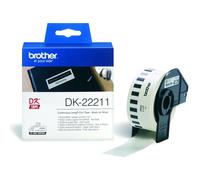 Brother Etiquetas Negro sobre blanco Original DK-22211