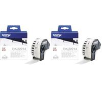 Brother DK-22214 - Papel térmico, Color Blanco (Paquete de 2)