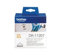 Brother Etiquetas CD/DVD, Negro y Blanco, 58 x 58 mm 100 etiquetas 58 x 58 mm