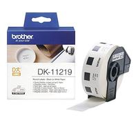 Brother DK-11219 Etiqueta Precortada | Papel | Circular | 12x12mm