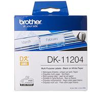 Brother Etiquetas Papel PRECORTADA DK11204 17 X 54 MM MULTIPROPOSITO 400 Etiquetas