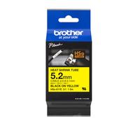 Brother Genuine Pro Tape HSe-611E Heat Shrink Tubing - Black on Yellow