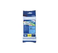 Brother Gloss Laminated Labelling Tape - 36mm, Black/Blue - Cintas para impresoras de Etiquetas (Black/Blue)