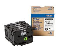 Brother HGe-M931V5 Cinta de alta calidad | negro sobre plateado mate | 12 mm | 5 unidades (original)