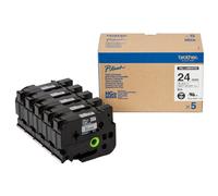 Brother HGe-M951V5 Cinta de alta calidad | negro sobre plateado mate | 24 mm | 5 unidades (original)