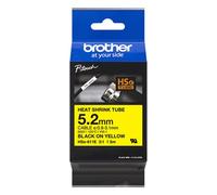 Brother HSe-611E cinta termorretráctil negra sobre amarilla 6 mm (original)