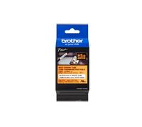 Brother HSe221E - Tubo termorretráctil 3:1 de 9,0 mm, negro sobre blanco