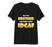 Brother Idgaf Sibling Costume Little Sister To Big Brothers Camiseta Premium