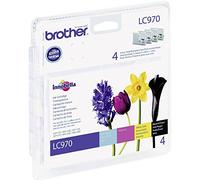 Brother Tinta LC-970 Original Pack Bundle Negro, Cian, Magenta, Amarillo LC970VALBP