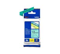 BROTHER Labelling Tape, Black on Green, 18 mm 18 mm Black on Green