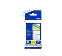 BROTHER Labelling Tape, Blue on White, 18 mm 18 mm Blue on White