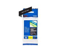 BROTHER Labelling Tape, White on Black, 36 mm 36 mm White on Black