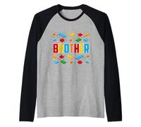 Brother - Ladrillo Constructor Bloque Constructor Ladrillos de Construcción Camiseta Manga Raglan