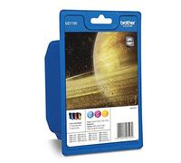 BROTHER LC-1100C/LC-1100M/LC-1100Y Cartuchos de inyección de tinta, cian/magenta/amarillo, paquete múltiple, rendimiento estándar, incluye 3 cartuchos de inyección de tinta, suministros originales