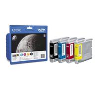 Brother LC1000VALBPDR - Cartucho de tóner adecuado para DCP130C, multi-pack (negro, amarillo, magenta, cian)