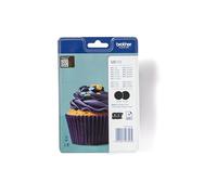 Brother LC123BKBP2 - Cartucho de tóner adecuado para MFCJ4510DW, color negro