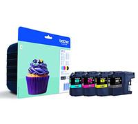Brother LC123VALBP - Pack de 4 cartuchos de tinta original (duración estimada: hasta 600 páginas, según ISO/IEC 24711), negro, cian, magenta y amarillo