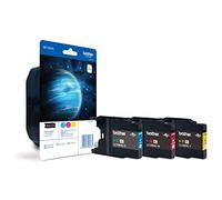 Brother LC1280XLRBWBPDR - Cartucho de tóner adecuado para MFCJ6510, multi-pack (amarillo, magenta, cian)