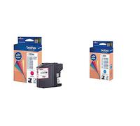 Brother LC223M Cartucho de tinta, color magenta + LC223C Cartucho de tinta cian (duración estimada: hasta 550 páginas según ISO/IEC 24711)