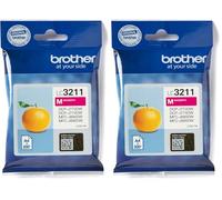 Brother LC3211M Cartucho de Tinta Magenta para Las impresoras DCPJ572DW, MFCJ491DW, MFCJ497DW,MFCJ890DW y MFCJ895DW, Duración Estimada: hasta 200 páginas (según ISO/IE 24711) (Paquete de 2)