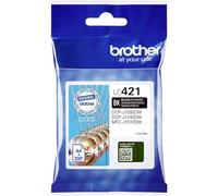 Brother LC421BK Cartucho original de tinta para las impresoras MFCJ1010DW y DCPJ1050DW, Duración estimada: hasta 200 páginas (según ISO/IEC 24711), Negro