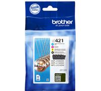 Brother LC421VALDR cartucho de tinta 4 pieza(s) Original Negro, Cian, Magenta, Amarillo