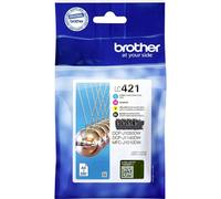 Brother LC421VAL Pack de 4 colores de cartuchos originales de tinta para las impresoras MFCJ1010DW y DCPJ1050DW