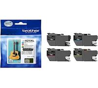 Brother LC421XL Value Pack - Pack de 4 Unidades, XL, Negro, Amarillo, Cian, Magenta y Negro