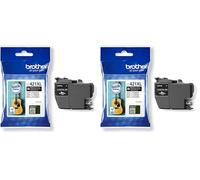 Brother LC421XLBK Cartucho Original de Tinta de Alta Capacidad para Las impresoras MFCJ1010DW y DCPJ1050DW, Duración Estimada: hasta 500 páginas (según ISO/IEC 24711), Negro (Paquete de 2)