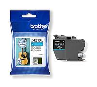 Brother LC421XLC Cartucho original de tinta de alta capacidad para las impresoras MFCJ1010DW y DCPJ1050DW, Duración estimada: hasta 500 páginas (según ISO/IEC 24711), Cian