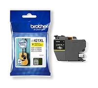 Brother LC421XLY Cartucho original de tinta de alta capacidad para las impresoras MFCJ1010DW y DCPJ1050DW, Duración estimada: hasta 500 páginas (según ISO/IEC 24711), Amarillo