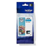 Brother LC424C Cartucho original de tinta para la impresora DCPJ1200W, Duración estimada: hasta 750 páginas (según ISO/IEC 24711), Cian