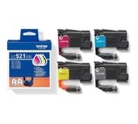 Brother Cartucho de tinta LC-521VAL Multipack 4 colores Negro/Cian/Magenta/Amarillo Original