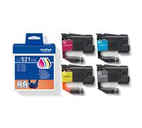 Brother LC-521VAL multipack negro + 3 colores