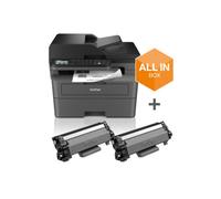 Brother MFCL2827DWXL, Impresora multifunción láser Monocromo WiFi con fax, impresión automática a Doble Cara y ADF de 50 Hojas