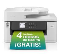 Brother MFCJ5340DWE, multifunción tinta color, impresión A4/A3 | Bandeja de 250 y Unidad ADF 50 hojas, pantalla táctil 6.8 cm, USB, LAN, WiFi, color blanco, Cartuchos incluidos de 550 pág