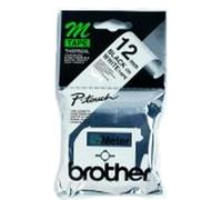 Brother Labelling Tape - 12mm, Black/White, Blister cinta para impresora de etiquetas M