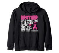 Brother of a Warrior Breast Cancer Awareness Support Gifts Sudadera con Capucha