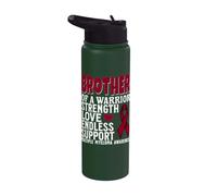 Brother of a Warrior Multiple Myeloma Family Matching Gifts Stainless Steel Insulated Water Bottle